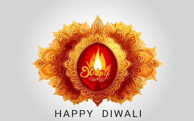 Szczęśliwego festiwalu Diwali Logo Art AI Wygenerowana sztuka