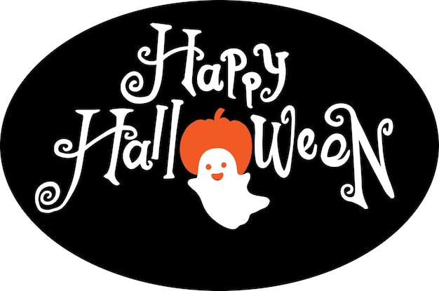 Plik wektorowy szczęśliwego halloween, ładny tekst tytułu ilustracji