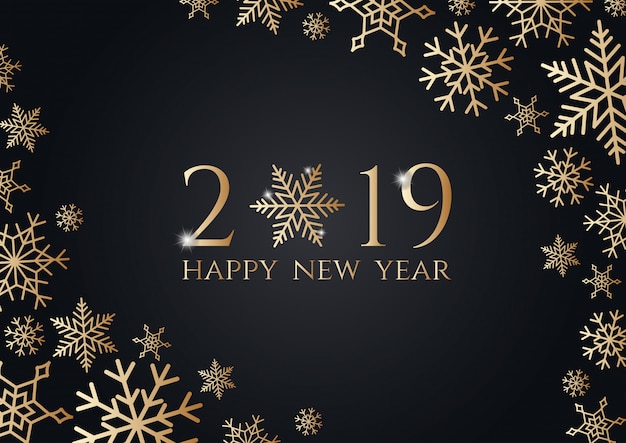 Plik wektorowy szczęśliwego nowego roku 2019
