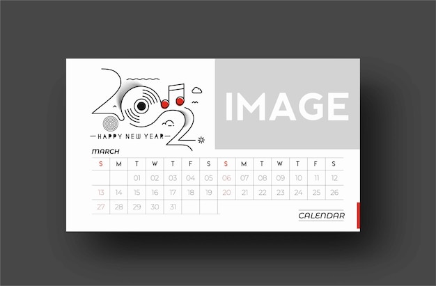 Plik wektorowy szczęśliwego nowego roku 2022 kalendarz - elementy projektu wakacje nowy rok na kartki świąteczne, plakat baner kalendarza do dekoracji, tło ilustracji wektorowych.