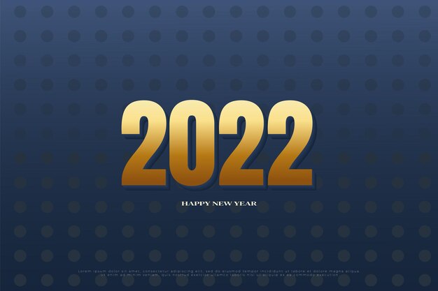 Szczęśliwego Nowego Roku 2022 Na Tle Małych Kółek Ustawionych Równolegle