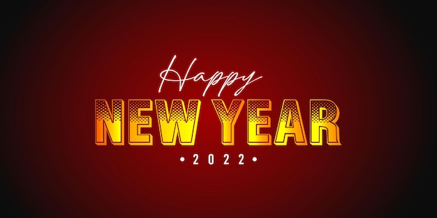 Szczęśliwego Nowego Roku 2022 Napis Ilustracja Kaligrafia