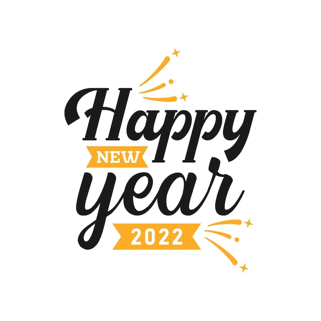 Szczęśliwego Nowego Roku 2022 Napis