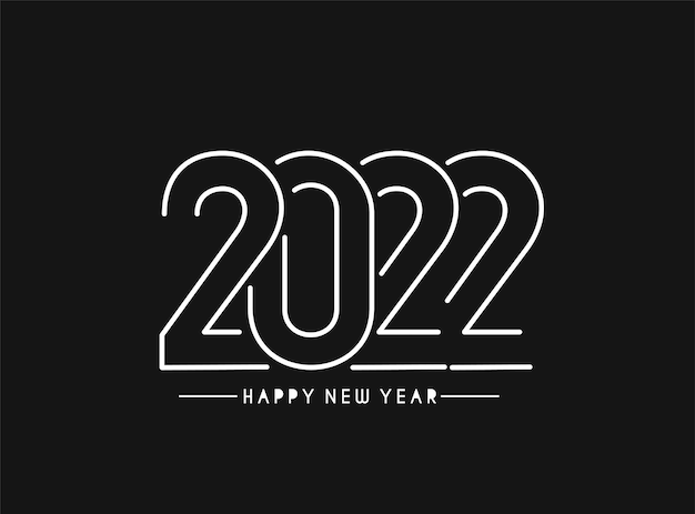 Plik wektorowy szczęśliwego nowego roku 2022 tekst typografia design tupot, ilustracji wektorowych.