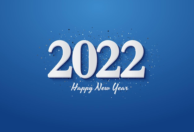 Szczęśliwego Nowego Roku 2022 z prostym projektem