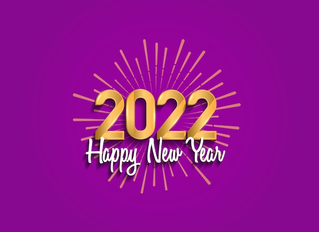Szczęśliwego Nowego Roku 2022 Złoty Numer Z Fajerwerkami Na Białym Tle Na Czarnym Tle
