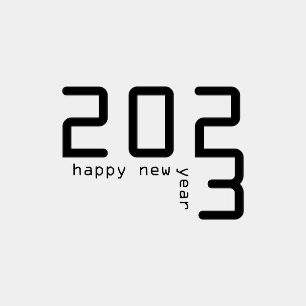 Szczęśliwego Nowego Roku 2023. Ilustracja typografii Nowego Roku