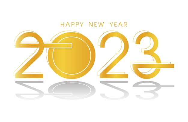 Szczęśliwego Nowego Roku 2023 litery