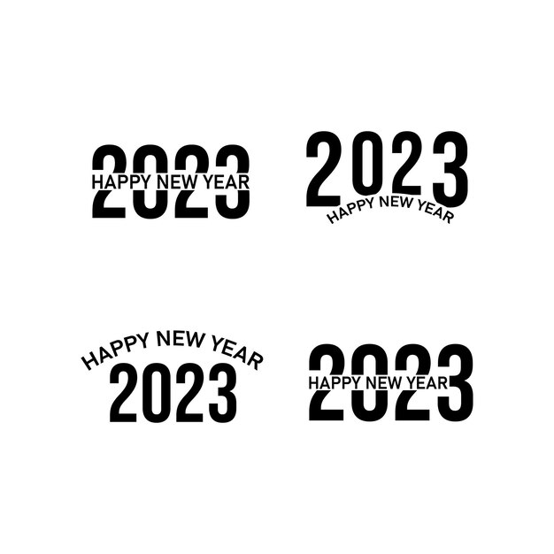 Szczęśliwego nowego roku 2023 projekt typografii tekstu i świąteczna elegancka dekoracja 2023