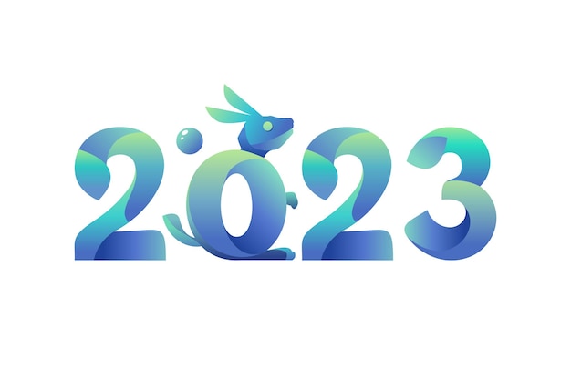 Szczęśliwego Nowego Roku 2023 Projekty Logo Banerów Z Futurystycznym Nowoczesnym Stylem