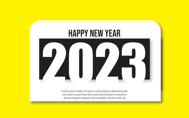 Szczęśliwego Nowego Roku 2023 Tekst Typografia Design Tupot Ilustracja Wektorowa