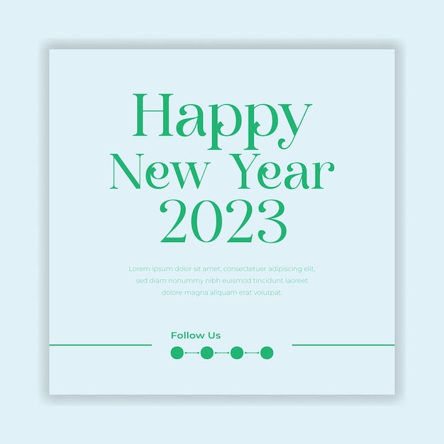 Szczęśliwego Nowego Roku 2023 Tekst Typografia Projekt Plakatu Szablon