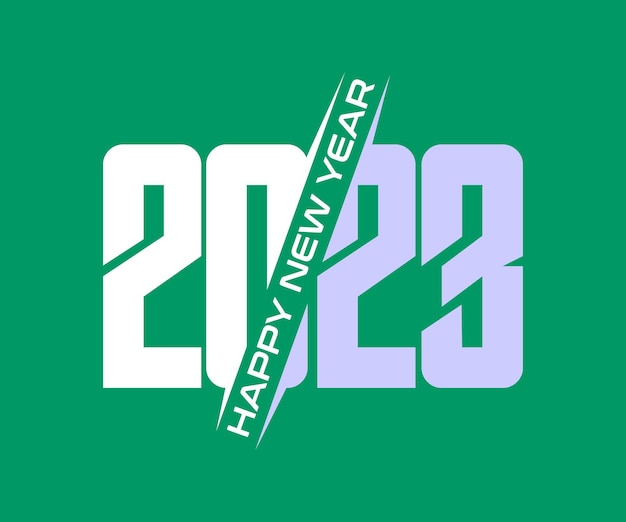 szczęśliwego nowego roku 2023 wektor, projekt logo nowego roku 2023, może być również używany do kart okolicznościowych