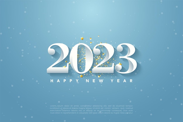 Szczęśliwego Nowego Roku 2023 Z Białym Z Mocą.