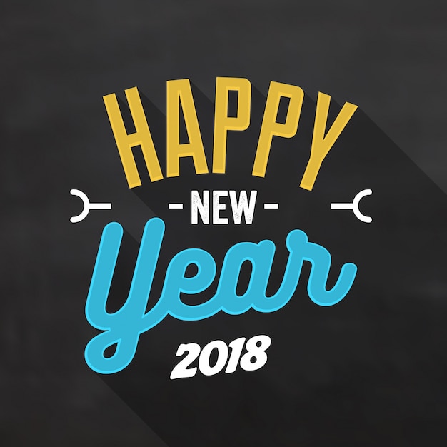 Plik wektorowy szczęśliwego nowego roku sign 2018