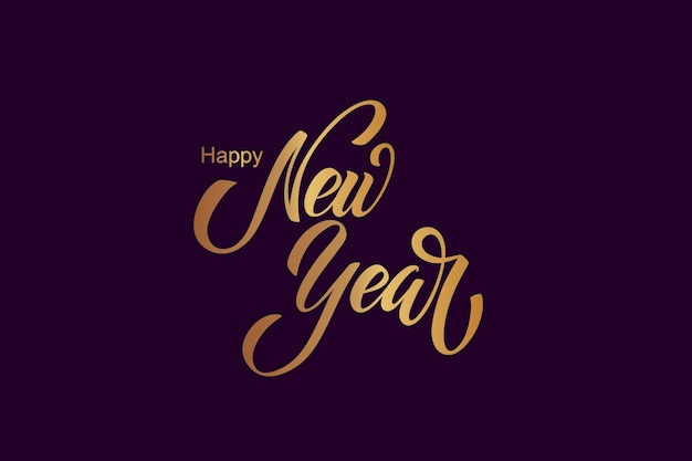 Szczęśliwego nowego roku strony napis kaligrafia element ilustracji wakacje wektor typograficzny element transparent plakat gratulacje