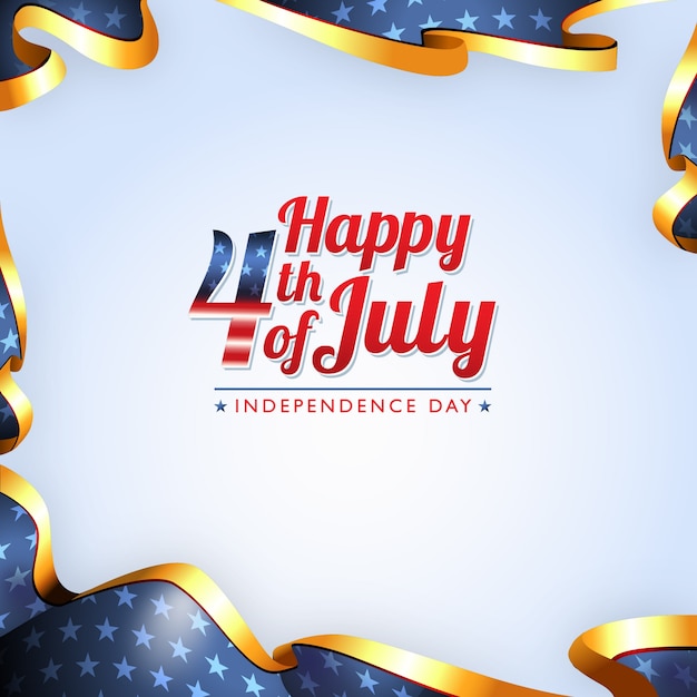 Plik wektorowy szczęśliwy 4 lipca american day design niepodległości projekt szablonu