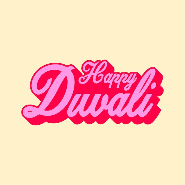 Szczęśliwy Diwali litery typografia kaligrafia