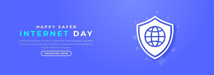 Wektor szczęśliwy dzień bezpieczniejszego internetu wycinka papierowa ilustracja projektowa dla reklamy banerowej plakatów