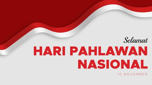 Szczęśliwy Dzień Indonezyjskich Bohaterów Narodowych Szablon Tła