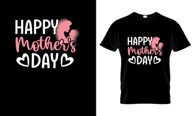 Plik wektorowy szczęśliwy dzień matki kolorowa grafika koszulka koszulka dnia matki projekt