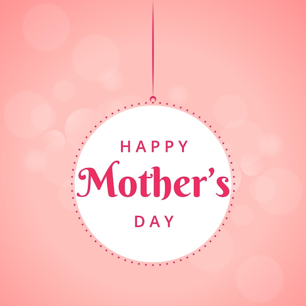 Szczęśliwy Dzień Matki Różowy Motyw Bąbelków W Tle