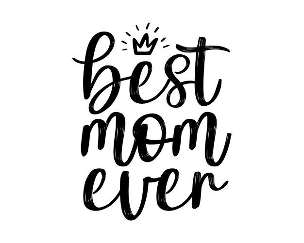 Szczęśliwy Dzień Matki Wektor Napis Dzień Matki Kaligrafia Miłość Mama Najlepsza Mama Kiedykolwiek Napis Wektor