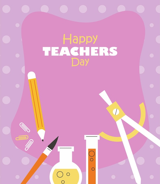 Szczęśliwy Dzień Nauczyciela Napis Plakat