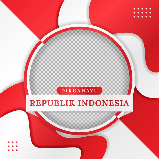 Plik wektorowy szczęśliwy dzień niepodległości indonezji twibbon luksusowe tło
