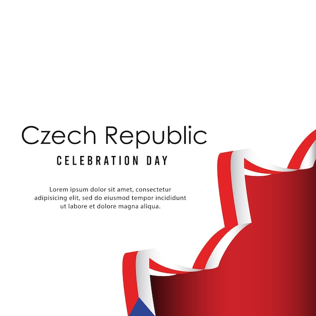 Plik wektorowy szczęśliwy dzień niepodległości republiki czeskiej szablon tło ilustracja wektorowa
