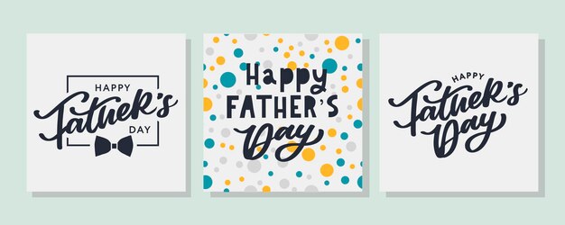 Szczęśliwy Dzień Ojca Kaligrafia Kartkę Z życzeniami Transparent Wektor Ilustracja