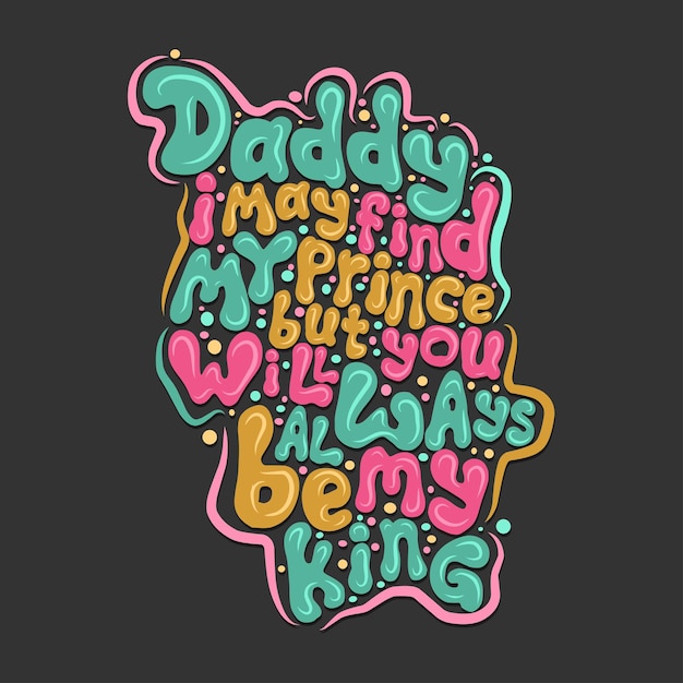 Szczęśliwy Dzień Ojca Kolorowy Projekt Typografii