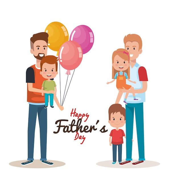 Szczęśliwy Dzień Ojca Znaków Z Balonów Powietrza