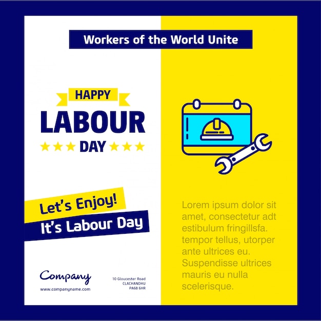Szczęśliwy Dzień Pracy Plakat