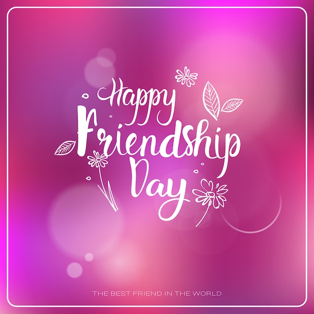 Szczęśliwy Dzień Przyjaźni Logo Pozdrowienie Przyjaciele Wakacje Transparent