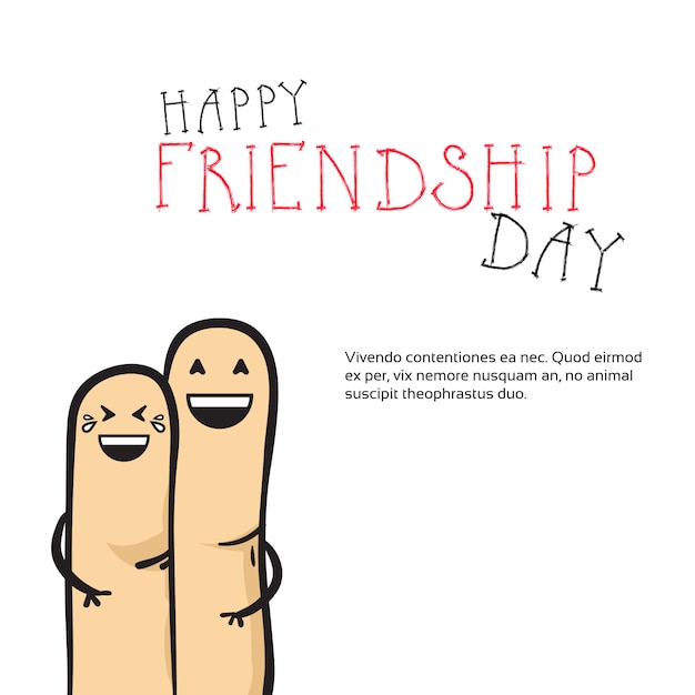 Plik wektorowy szczęśliwy dzień przyjaźni powitanie karta przyjaciele wakacje transparent