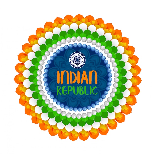 Szczęśliwy Dzień Republiki Indii Festiwal Tło
