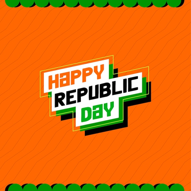 Szczęśliwy Dzień Republiki Indii Szablon Projektu Tła