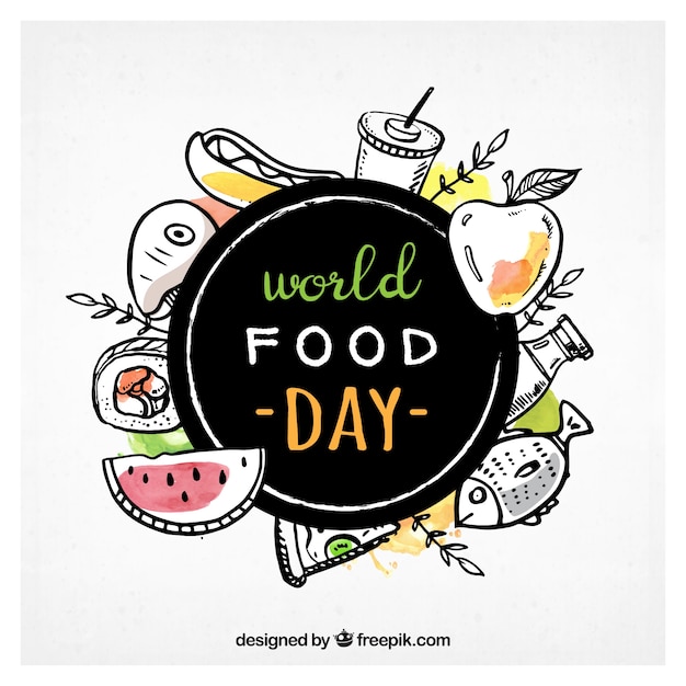 Szczęśliwy Dzień świata żywności Tle