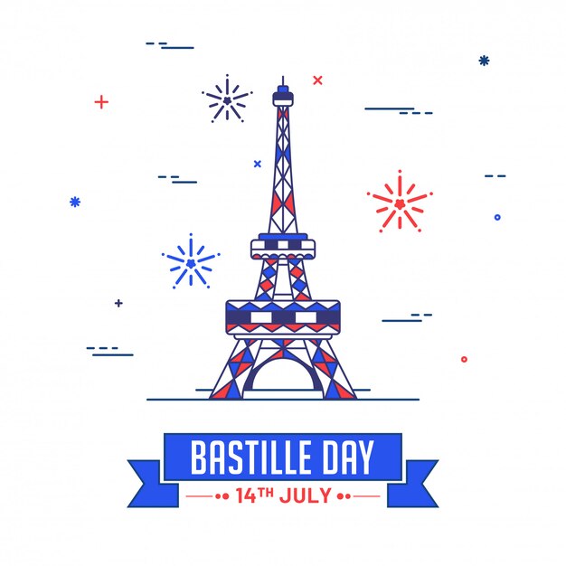 Plik wektorowy szczęśliwy dzień świętowanie bastille day