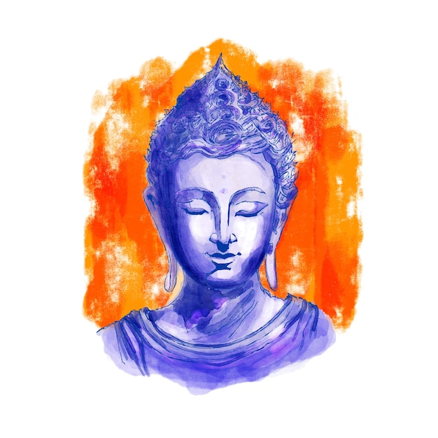 Szczęśliwy dzień Vesak Budha Purnima malowanie twarzy