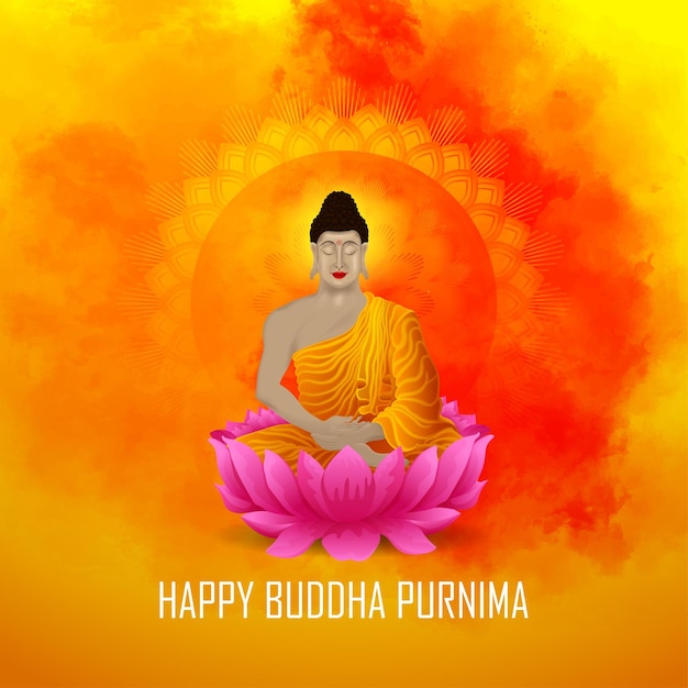 Plik wektorowy szczęśliwy festiwal buddha purnima