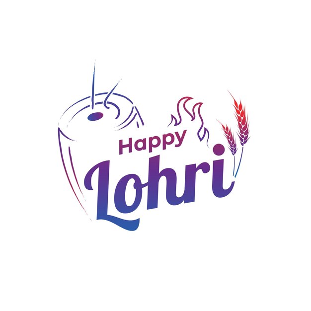 Szczęśliwy festiwal Lohri pozdrowienie szablon projektu tła