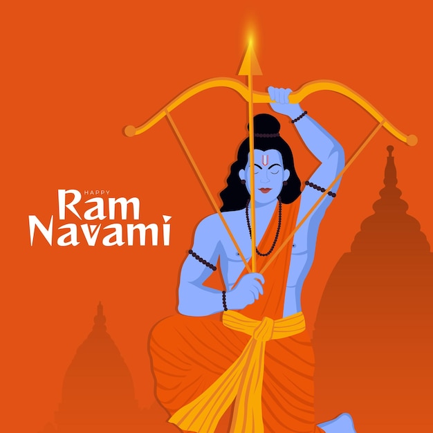 Szczęśliwy festiwal Ram Navami w Indiach