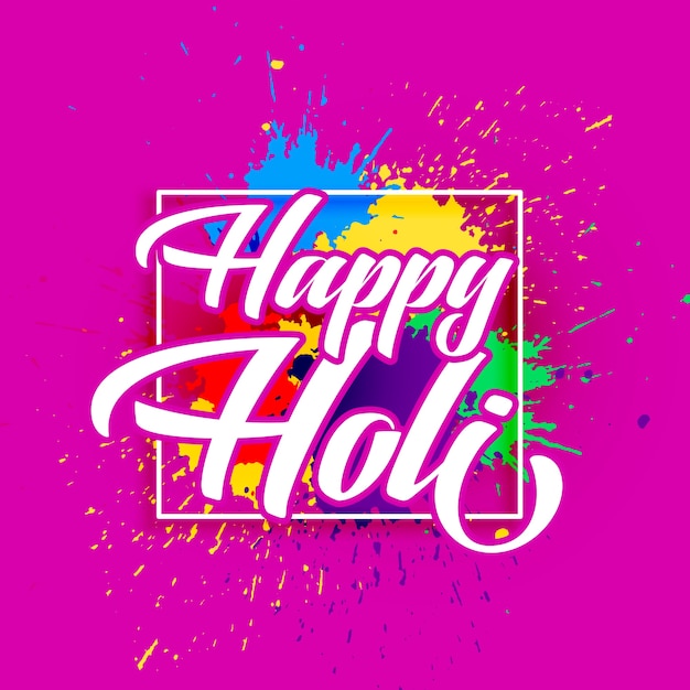 Szczęśliwy holi festiwal kolory powitania projekt