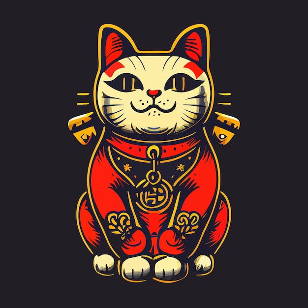 Plik wektorowy szczęśliwy kot wektor ikona ilustracja