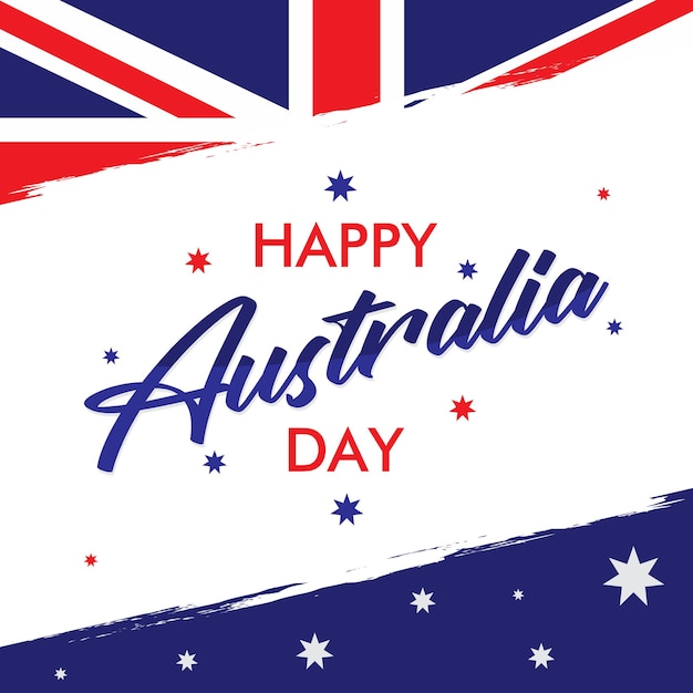 Szczęśliwy list w tle z okazji Dnia Australii
