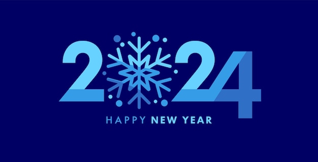 Szczęśliwy Nowy Rok 2024 Kreatywna Kartka Pozdrowieniowa Projekt Pocztówki