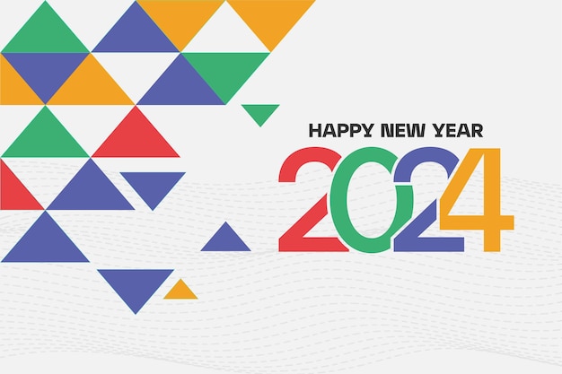 szczęśliwy nowy rok 2024 post baner dla mediów społecznościowych i strony internetowej