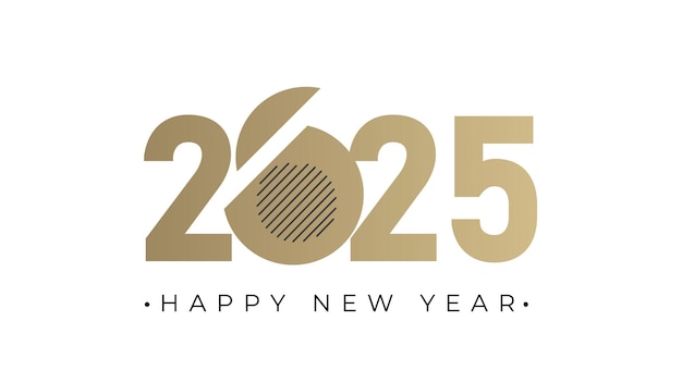 Szczęśliwy Nowy Rok 2025 szablon projektowania typografii Święto Nowego Roku 2025